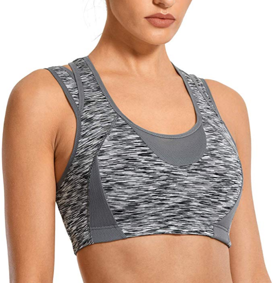 grey gym bra